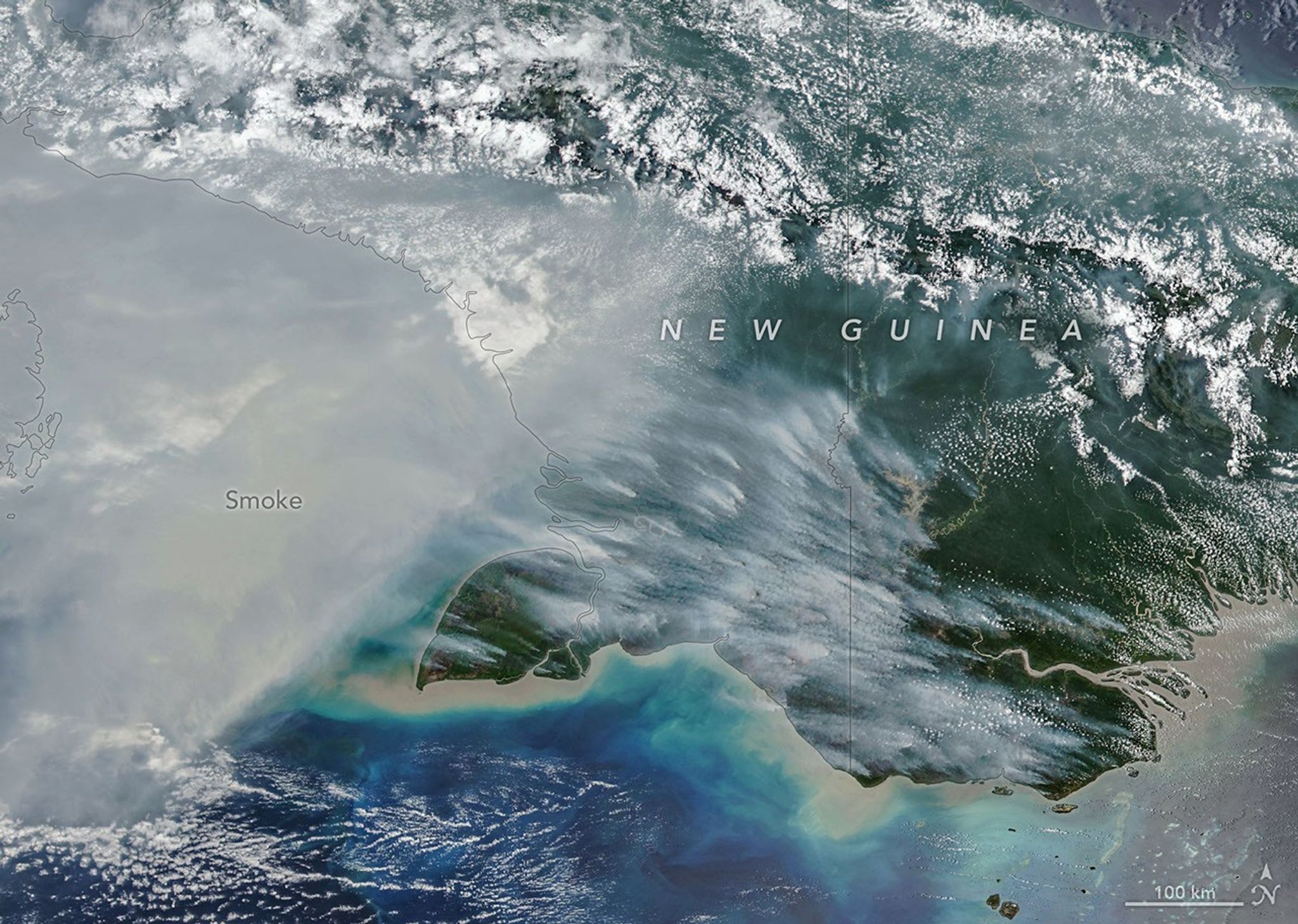 NASA Flagra Do Espaço Transformação Alarmante na Nova Guiné